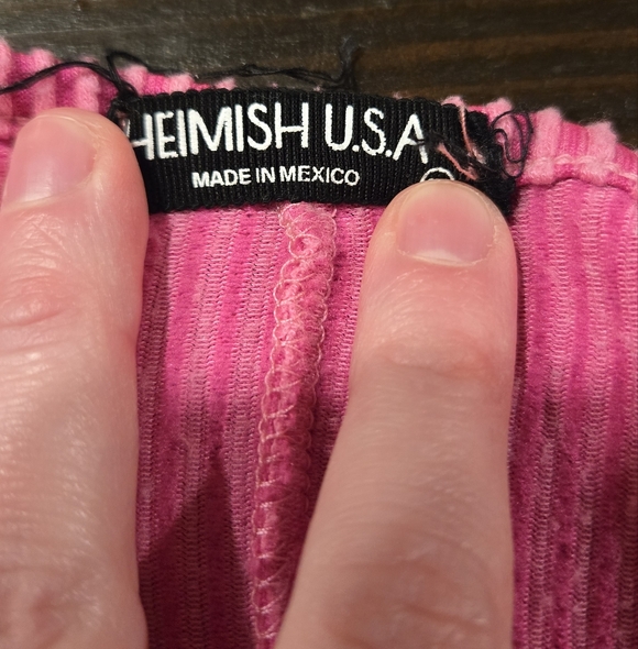 Pink Ribbed Tank Romper with Button Front - Picture 3 of 3